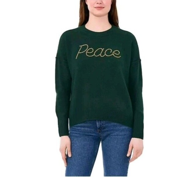New Vince Camuto Women's Peace Sweater Size Medium Merry NWT - Free Shipping - Picture 1 of 16